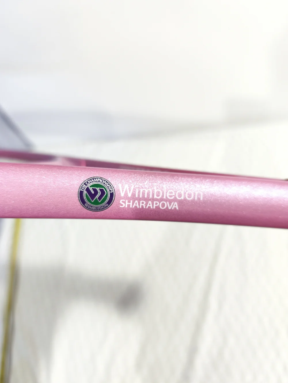 Pink Tennis Racket with White Grip - Picture 3 of 13